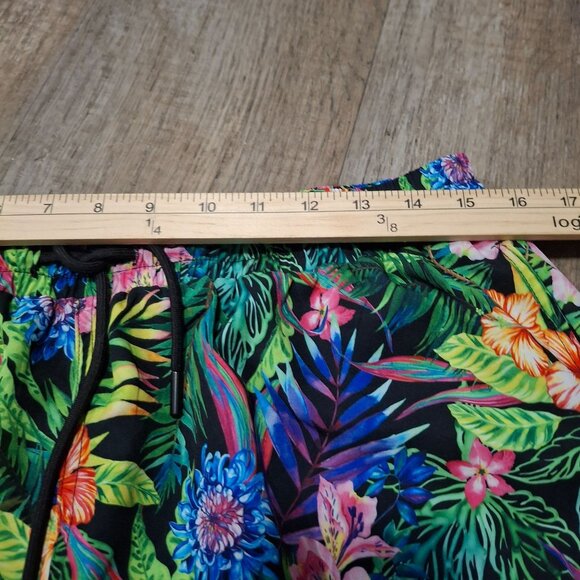 Tropical Floral Papi Swim Shorts Vibrant Beach Floral Loungewear Size Large - Picture 4 of 7